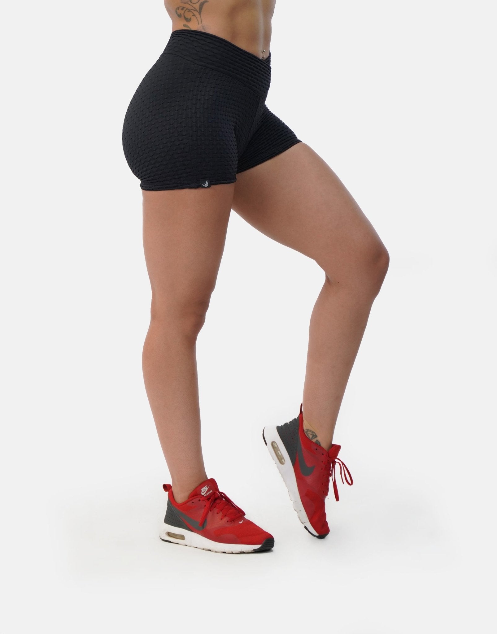 V-Waist Honeycomb Scrunch Bum Short - Devoteewear