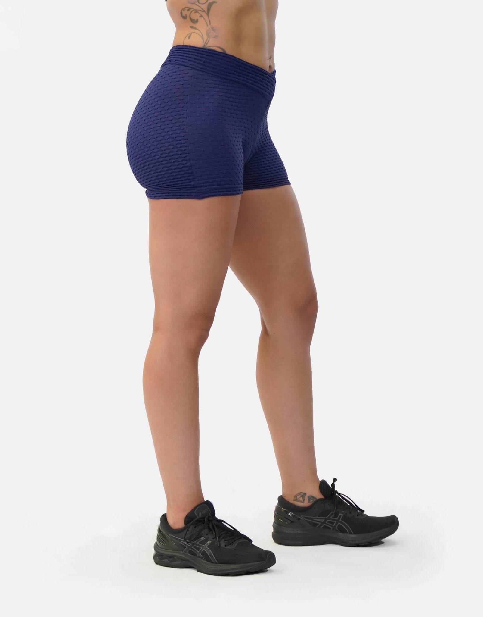 V-Waist Honeycomb Scrunch Bum Short - Devoteewear