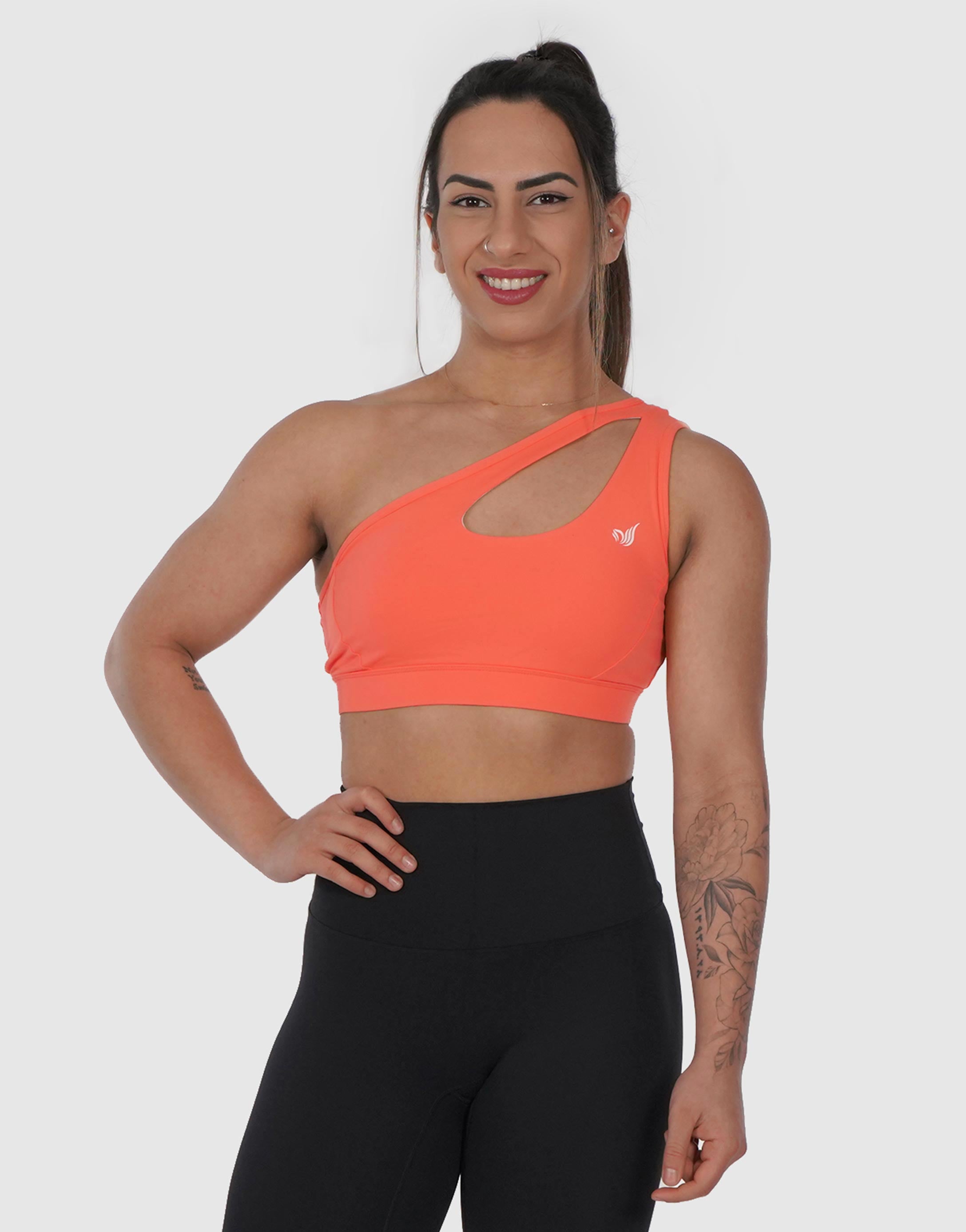 Baberdicy Crop Tops for Women Trendy Women's Sports Underwear One Shoulder  Vacuous Vest Gathered Shockproof Running Sports Beautiful Back Bra Yoga