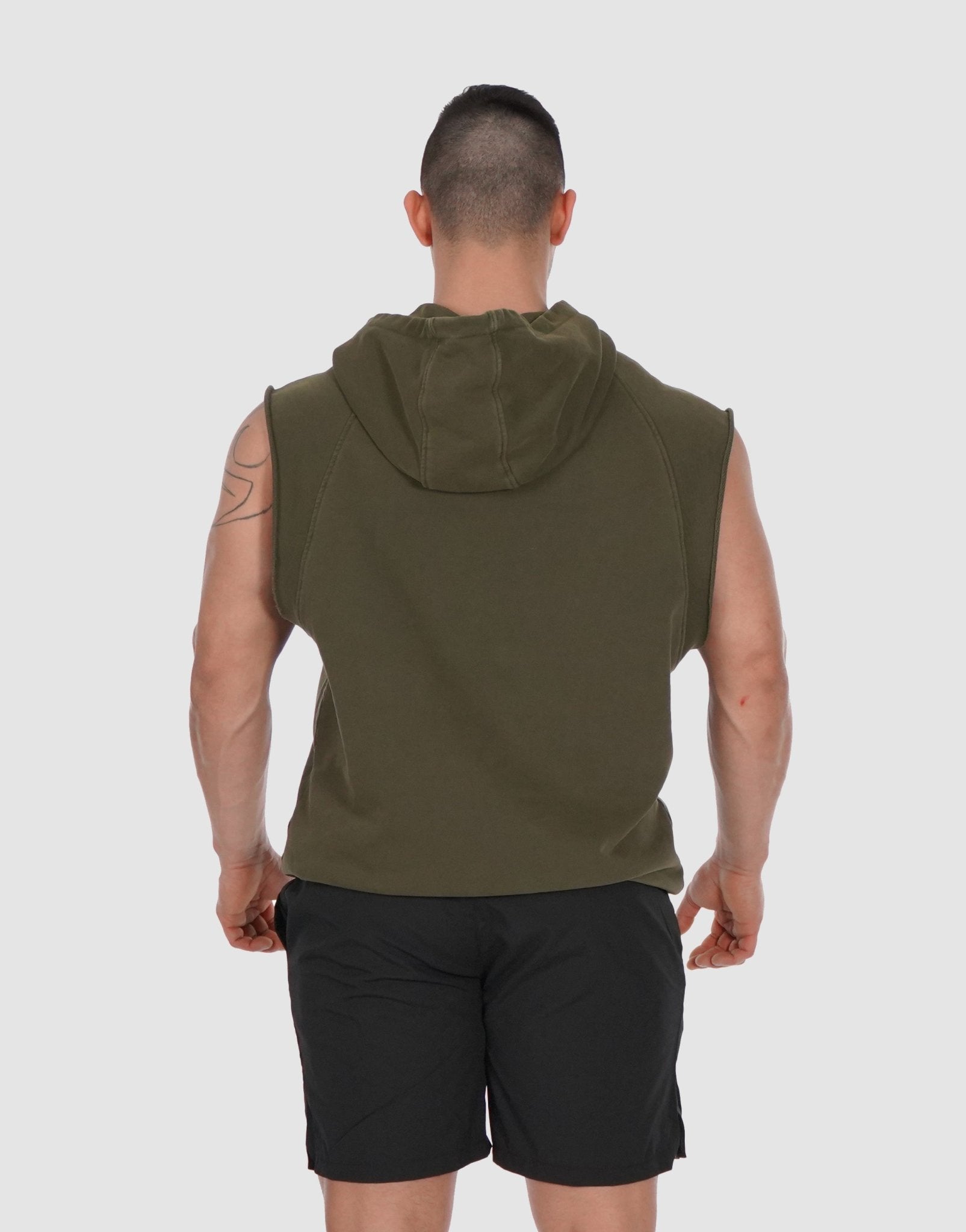 Brown 2024 sleeveless hoodie