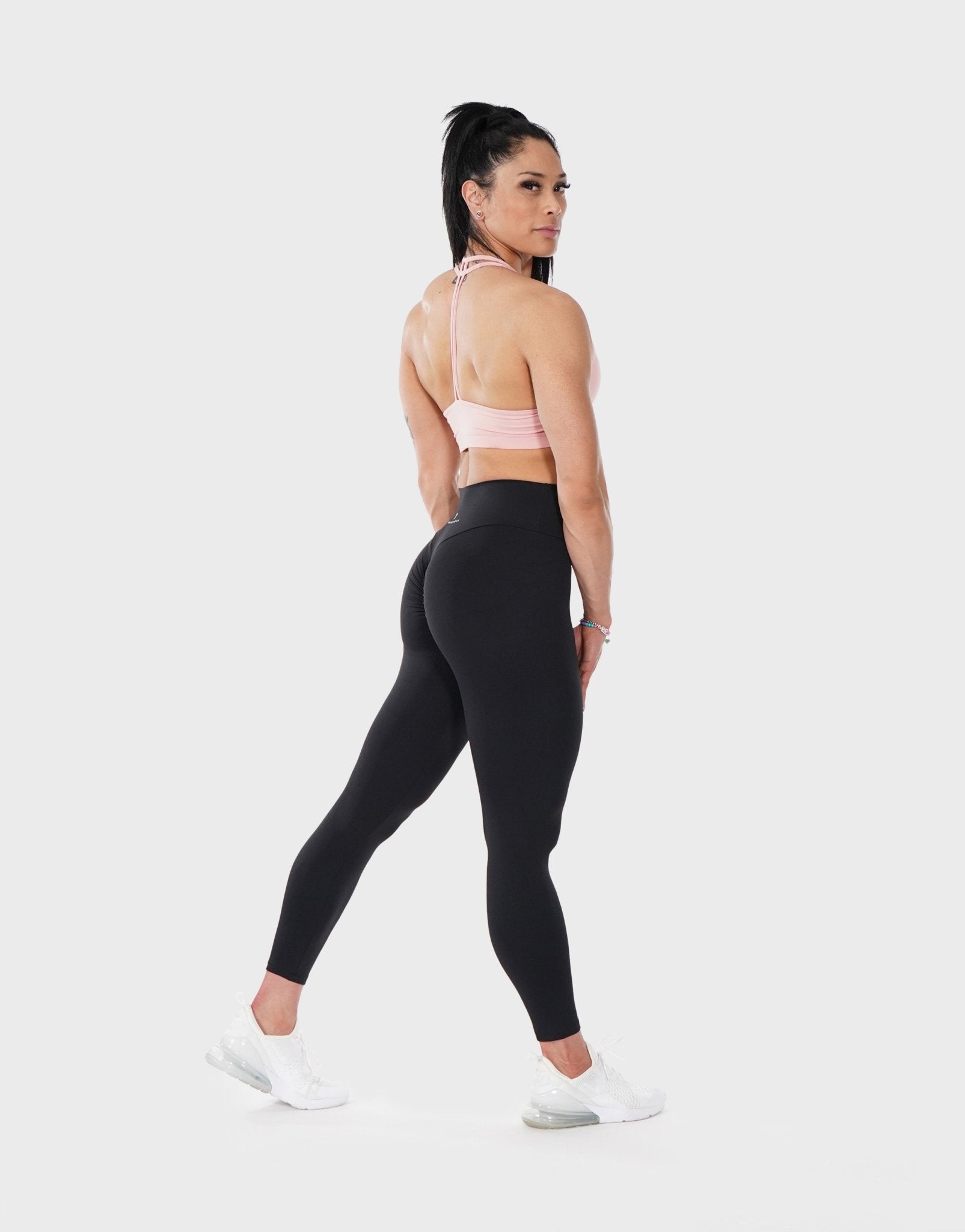 Buttock Push Up Leggings Women Sports Fitness Short Pants Black