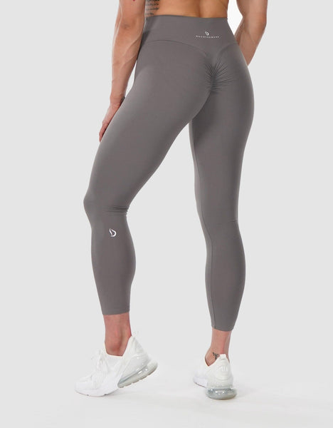 Dark grey V-waist scrunch butt leggings