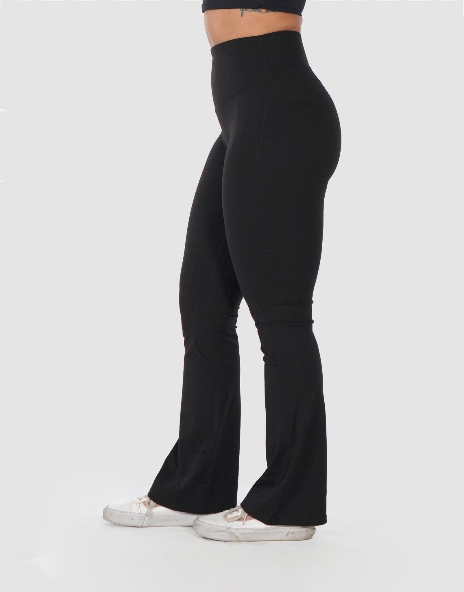 TrendVibe365 Womens Flare Leggings High Waist Yoga Pants Plain Scrunch Butt  Spring Pants Exercise Elastic Stretch Summer Leggings Casual Workout Slim