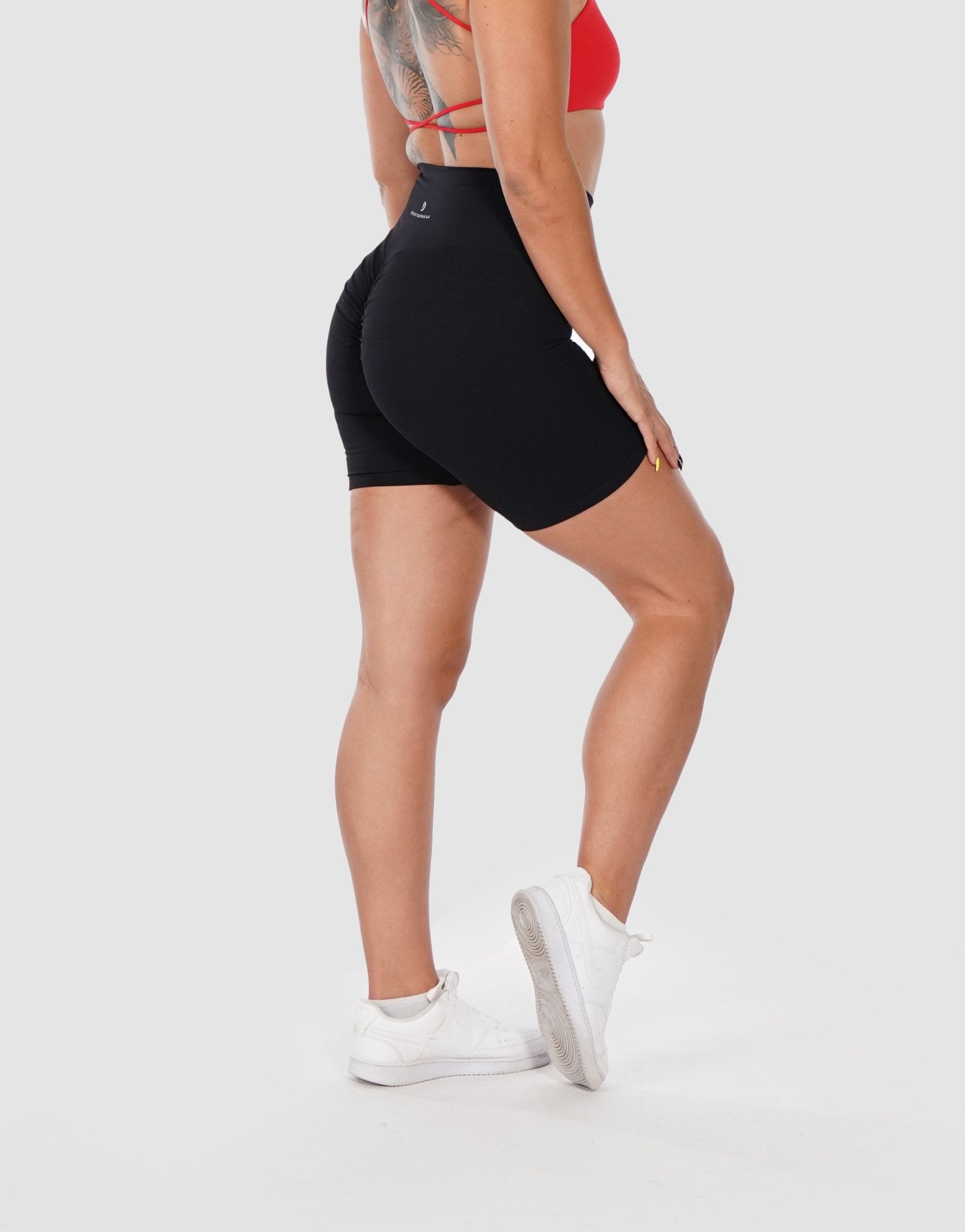 High Waist Brazilian Bum Scrunch Booty Workout Short Shorts - ShopperBoard
