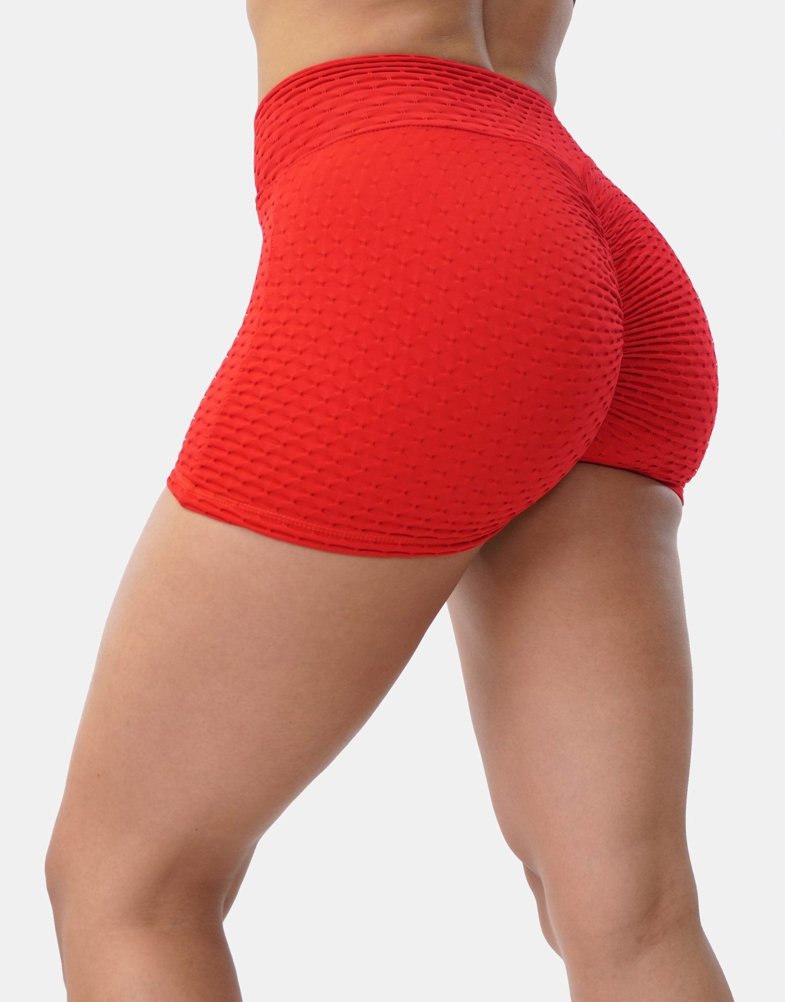 Red Scrunch Bum Mini Shorts