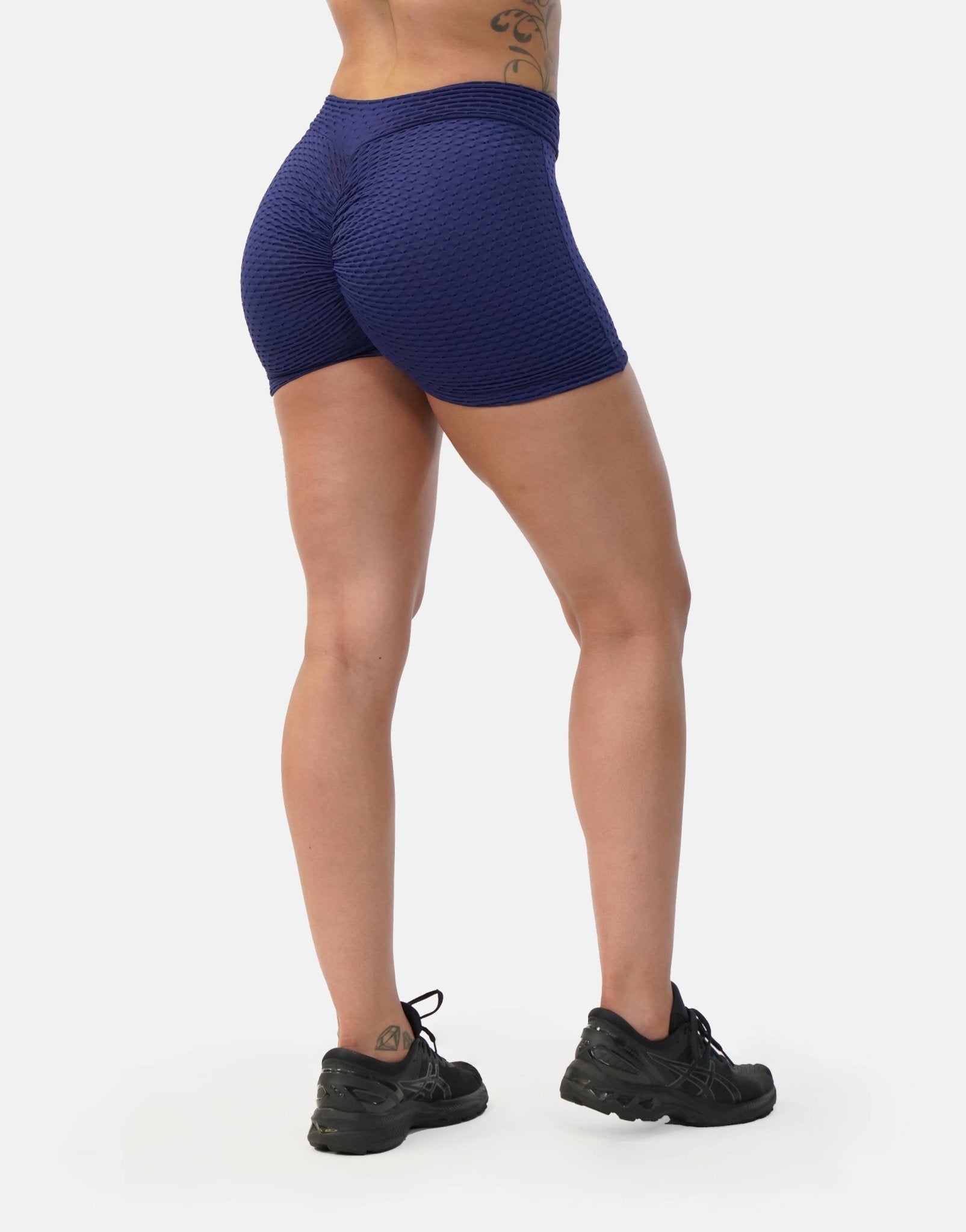 High Waist Brazilian Bum Scrunch Booty Workout Short Shorts - ShopperBoard